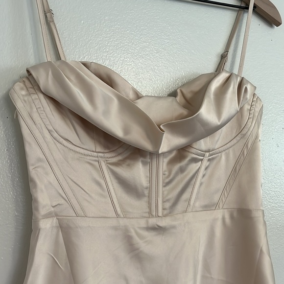 Princess Polly Spotlight Mini Dress in Champagne - Picture 4 of 11